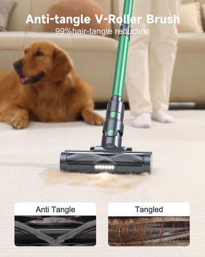 MIUZZY M241 Cordless Vacuum Cleaner, 30Kpa Powerful Suction Vacuum with LED Display, 6 in 1 Stick Vacuum with 50 Min Runtime,Anti-Tangle Vacuum Cleaner for Carpet and Hard Floor Pet Hair…